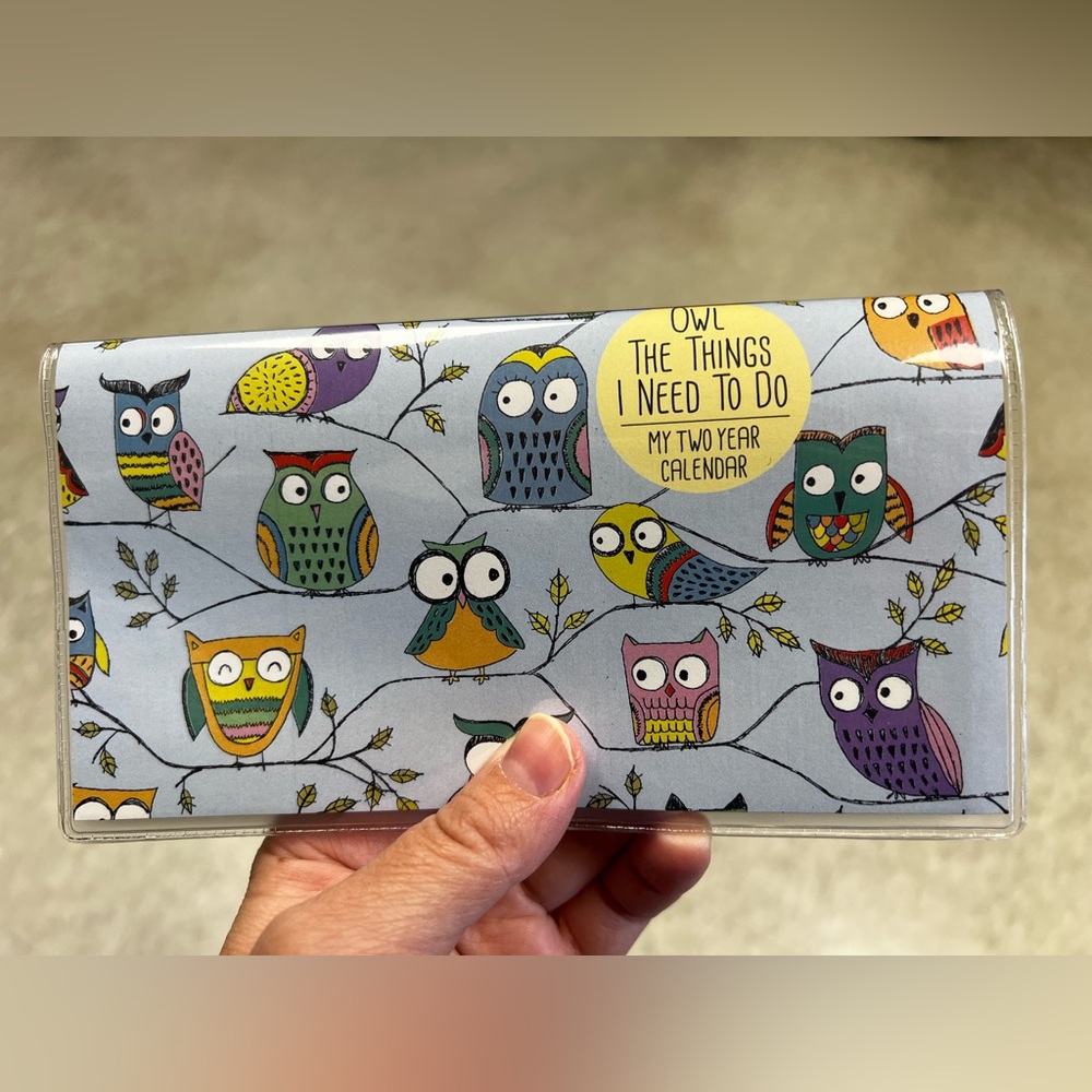 2-Year Pocket Calendar with Owls “owl the things I need to do” 2026-2027